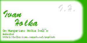 ivan holka business card